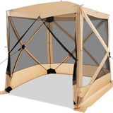 Tangkula 6.7 x 6.7 Ft Pop Up Gazebo with Netting, Portable Screen Tent with 4 Sided Mesh Walls