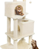 Tangkula Cat Tree for Indoor Cats 57 Inch Large Cat Tower