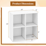 Tangkula 3/4/6/9-Cube Bookcase with Anti-Toppling Device (1/2)