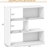 Tangkula 6 Cubes Bookcase 2-Piece Separable Floor Standing Open Horizontal Bookshelf