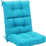 Patio High Back Chair Cushion | Tufted Chair Seat Pads with Non-Slip String Ties (1/2)