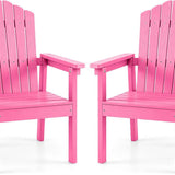 Tangkula Outdoor HIPS Adirondack Chair with High Backrest (1/2/4)