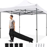10 x 10 FT Outdoor Pop up Canopy Tent Easy Setup Gazebo Shelter with Wheeled Bag