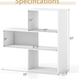Tangkula 6 Cubes Bookcase 2-Piece Separable Floor Standing Open Horizontal Bookshelf