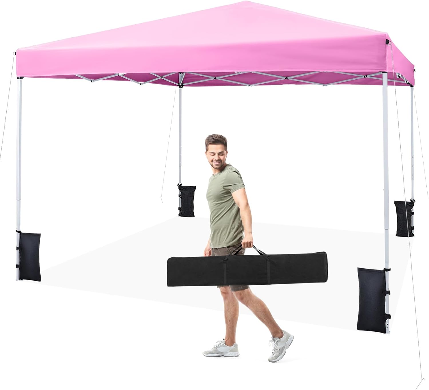 Tangkula 10 x 10 Feet Pop up Canopy Tent with Carrying Bag and 4 Sandbags
