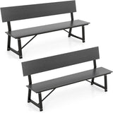 Tangkula 72” Outdoor Bench, Extra Long Patio HDPE Bench for 4 People, 1100 lbs Weight Capacity