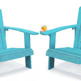 Tangkula Oversized Adirondack Chair, Patio Lounge Chairs w/Adjustable Cup Holder