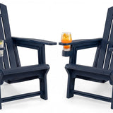 Tangkula All-Weather HDPE Adirondack Chair with Cup Holder (1/2/4)