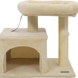 Tangkula Small Cat Tree with Sisal Scratching Posts Hanging Pompom