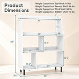 Tangkula Modern 4-Tier Open Bookcase, Freestanding Cube Storage Organizer | Adjustable Feet, Display Bookshelf