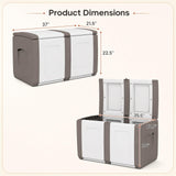 Tangkula Plastic Outdoor Storage Box w/ Waterproof & Long-Lasting PP Resin