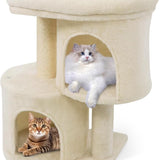 Tangkula Small Cat Tree for Indoor Cats 26 Inch Cat Tower with Sisal Scratching Posts