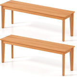 Tangkula 55" 3-Person Teak Wood Bench with 880 LBS Weight Capacity