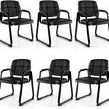 Tangkula Waiting Room Guest Chair, Upholstered Conference Chair with Armrest & Ergonomic Backrest