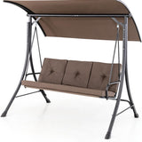 Tangkula 3 Person Porch Swing, Outdoor Swing with Removable Cushions