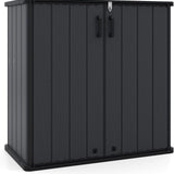 Tangkula 23.5 Cu.ft Outdoor Storage Box with Floor & Lockable Door