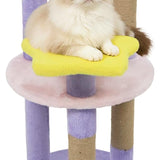 Tangkula Cute Cat Tree 29 Inch Multi-Level Cat Tower with Jute Scratching Posts