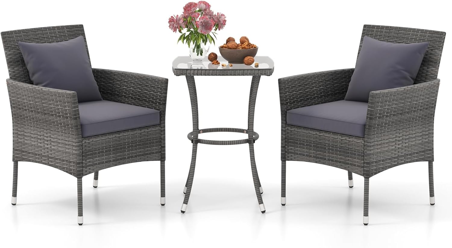 Tangkula 3Piece Patio Furniture Set