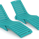 Tangkula in-Pool Lounge Chair, HDPE Chaise Lounger with Wheels