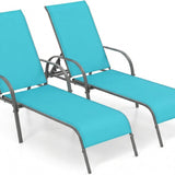 Tangkula Patio Chaise Lounge, Recliner Outdoor Lounger Chair