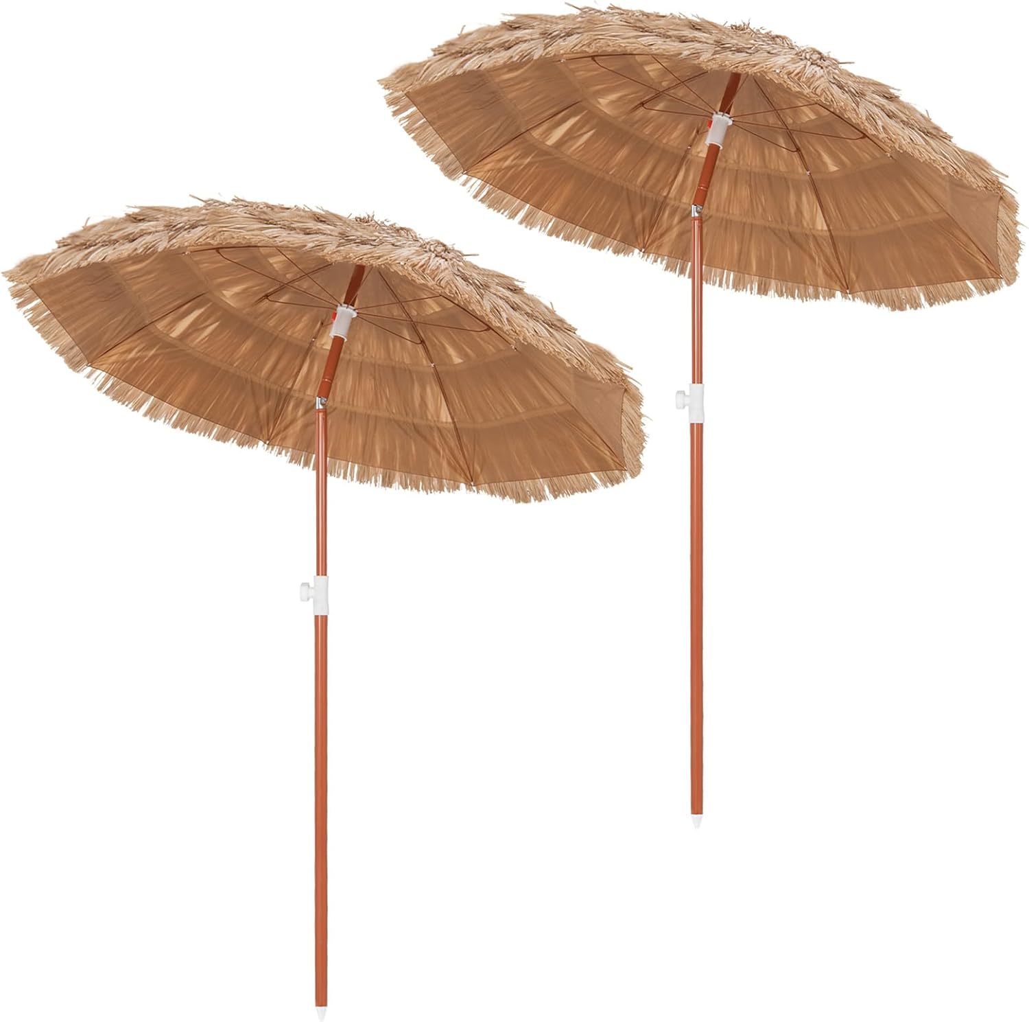 TANGKULA 6ft Thatched Patio Umbrella, Hawaiian Tiki Umbrella with Carrying Bag, Tilt Design
