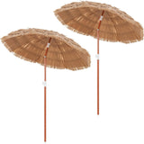 TANGKULA 6ft Thatched Patio Umbrella, Hawaiian Tiki Umbrella with Carrying Bag, Tilt Design