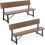 Tangkula 72” Outdoor Bench, Extra Long Patio HDPE Bench for 4 People, 1100 lbs Weight Capacity
