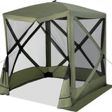 Tangkula 6.7 x 6.7 Ft Pop Up Gazebo with Netting, Portable Screen Tent with 4 Sided Mesh Walls