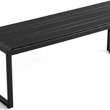 Tangkula 48" Outdoor Bench, 2-3 Person Backless Patio Dining Bench