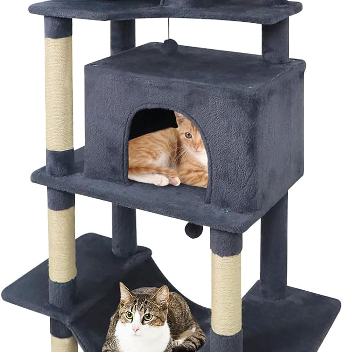 Tangkula 70 Inch Multi-Level Large Cat Tower with Sisal Scratching Posts