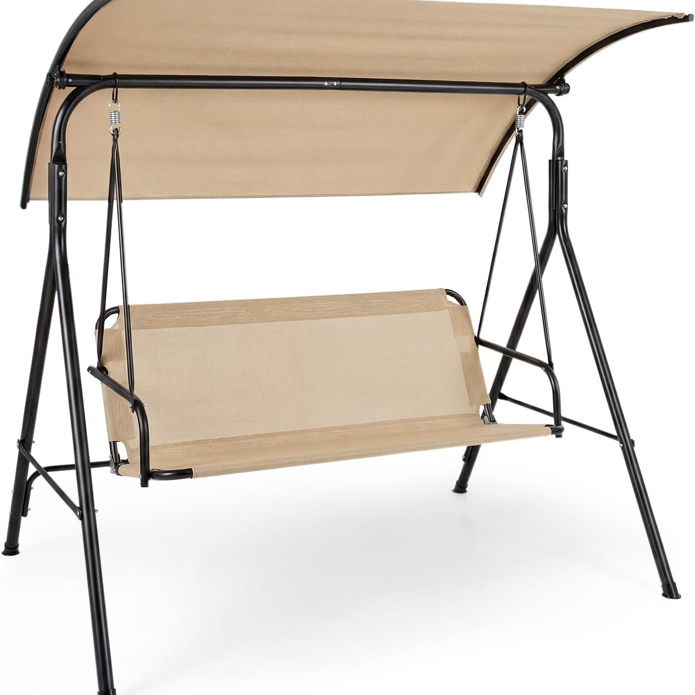 Tangkula 3 Person Porch Swing with Adjustable Canopy