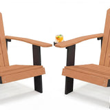 Tangkula Oversized Adirondack Chair, Patio Lounge Chairs w/Adjustable Cup Holder