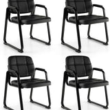 Tangkula Waiting Room Guest Chair, Upholstered Conference Chair with Armrest & Ergonomic Backrest