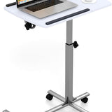 Tangkula Overbed Laptop Desk, Mobile Laptop Stand with Tilting Tabletop