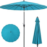 Tangkula 9FT Round Patio Umbrella, Outdoor Market Umbrella with 18 Fiberglass Ribs