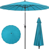 Tangkula 9FT Round Patio Umbrella, Outdoor Market Umbrella with 18 Fiberglass Ribs