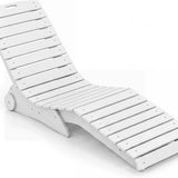 Tangkula in-Pool Lounge Chair, HDPE Chaise Lounger with Wheels