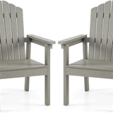 Tangkula Outdoor HIPS Adirondack Chair with High Backrest (1/2/4)