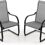 2 Pieces Outdoor Dining Chairs - Tangkula