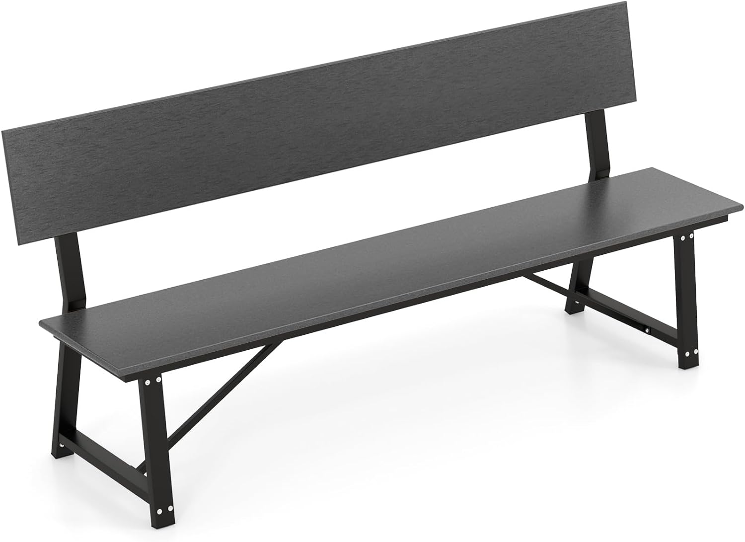Tangkula 72” Outdoor Bench, Extra Long Patio HDPE Bench for 4 People, 1100 lbs Weight Capacity