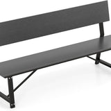 Tangkula 72” Outdoor Bench, Extra Long Patio HDPE Bench for 4 People, 1100 lbs Weight Capacity