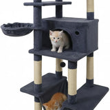 Tangkula 63 Inch Large Cat Tower with Sisal Scratching Posts