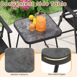 Tangkula 3 Piece Patio Folding Dining Set