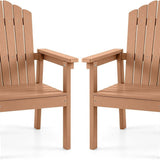 Tangkula Outdoor HIPS Adirondack Chair with High Backrest (1/2/4)
