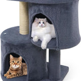 Tangkula Small Cat Tree for Indoor Cats 26 Inch Cat Tower with Sisal Scratching Posts