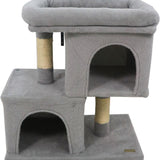 Tangkula Small Cat Tree 25.5 Inch Cat Tower with 2 Large Cat Condos