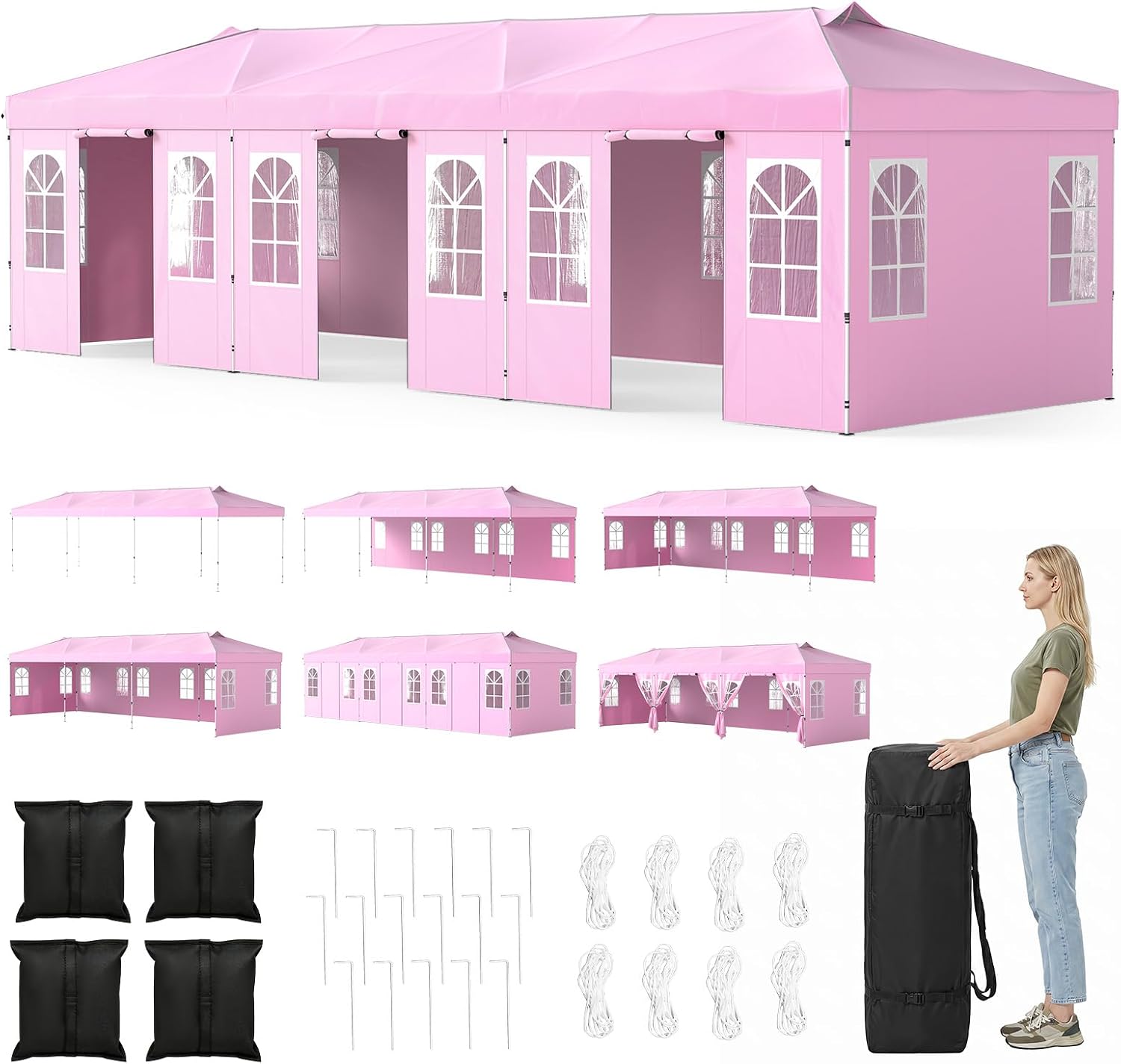 Tangkula 10x30 FT Pop Up Canopy with Center Lock