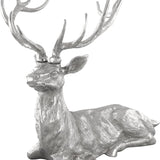 Tangkula Standing Reindeer Statue, Aluminum Deer Sculpture for Indoors, Christmas Reindeer Decor Statue for Home Office Shop School