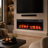 Tangkula 23/36 Inch Recessed Electric Fireplace with Remote