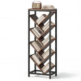 Tangkula 9-Tier Freestanding Narrow Corner Tree Bookshelf for Books